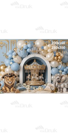 Tło fotograficzne „Królewska karuzela – elegancka bajkowa aranżacja” | UB_804